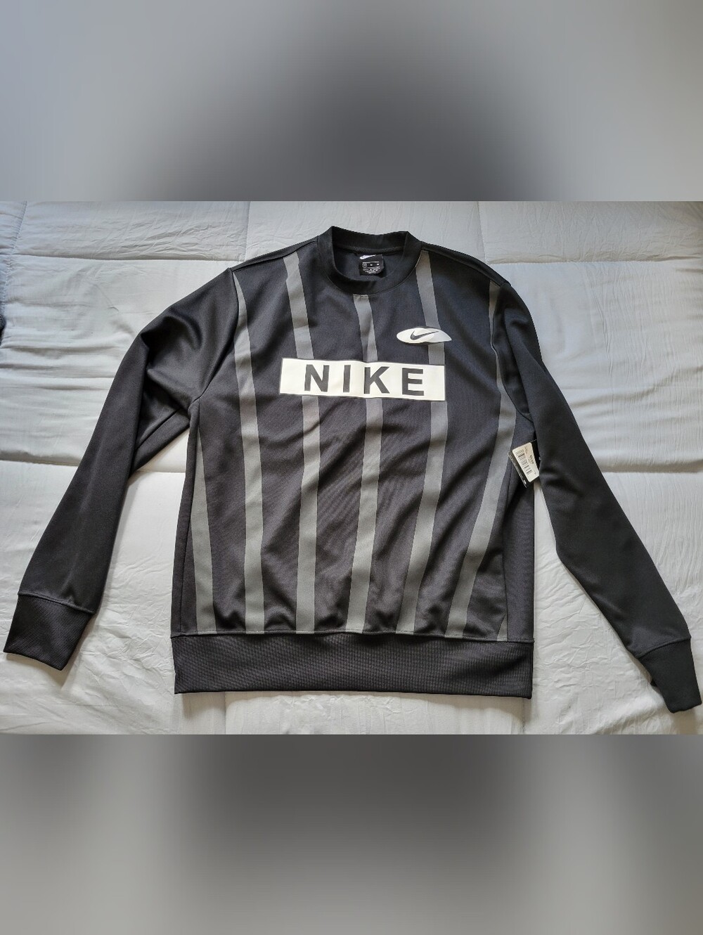 Nike Sweatshirt Black Grey Size Medium